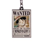 One Piece Portachiavi Poster Wanted Luffy 4 Cm Gadget