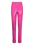 Patent Coated Pants Bottoms Trousers Leather Leggings-Byxor Pink ROTATE Birger Christensen