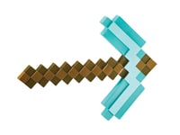 Official Mojang Steve Minecraft Diamond Pickaxe Toy for Kids Fancy Dress Costume