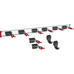 BRUNS Porte-outils Rail de 100 cm avec 8 supports + 2 crochets supplémentaires pour outils de jardin, atelier et balai