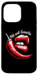 Coque pour iPhone 14 Pro Max Hot And Sarcastic - Funny Red Lips Hot Chili Lover