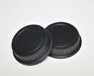 COMPATIBLE WITH CANON EOS REAR LENS CAP COVER SET OF 2 FITS ALL EF EF-S LENSES