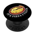 Horloge Pizza Temps Mangez Plus De Pizza Fun Horloge PopSockets PopGrip Adhésif