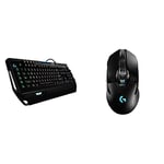 Logitech G910 Orion Spectrum Illuminated Mechanical Gaming Keyboard, QWERTY Black & 03 LIGHTSPEED Wireless Gaming Mouse, HERO 25K Sensor, 25,600 DPI, RGB, PC/Mac - Black