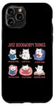 Coque pour iPhone 11 Pro Just Bookworm Things Adorable chat pour amoureux de la lecture