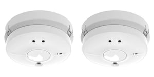 2 x FireAngel SW1-PF-T Mains Powered Optical Smoke Alarms with 9V Backup Battery