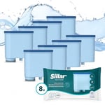 Sillar 8x Filtre à Eau CLEANI pour les Machines à Café Saeco et Philips | Compatible avec Philips AquaClean CA6903/10 CA6903/22 Filtre Anticalcaire, Cartouche Filtrante pour Machine à Café Saeco