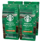 STARBUCKS Pike Place Roast, Medium Roast, Whole Bean Coffee 450g (Pack of 4)