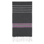 Cacala Paradise Series Turkish Bath Towels, Black, 95 x 175 x 0.5 cm