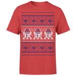 Star Wars Christmas R2D2 Knit Red T-Shirt - L