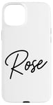 Coque pour iPhone 15 Plus Rose Nom Femme Mignon Fille Élégante Femme Amour Manuscrite