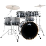 PDP Drums PD806068001 Concept Maple Silver to Black Sparkle 7-Piece Shell Set