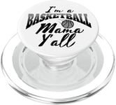 Southern Moms Cadeau de basket-ball fantaisie pour femme Gris et noir PopSockets PopGrip pour MagSafe