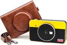 Mini Shot 2 Retro Case, PU Leather Protective Case for Kodak C210R Mini Shot 2