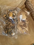 The Puppet Company Lion & Tiger Hand Puppets Soft Plush Toys New