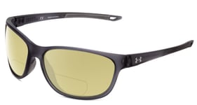 Under Armour Undeniable Unisex Polarized BI-FOCAL Sunglasses Crystal Grey 61 mm