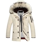 Doudoune Homme De Marque Épaissir Chaude Parka Duvet De Canard Blanc À Capuche Col De Fourrure Manteau Hommes -Zs307139