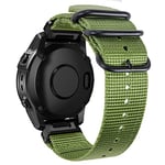 ANBEST Compatible avec Fenix 7X/Fenix 6X/Fenix 5X Bracelet, Nylon Bracelet Souple à Dégagement Rapide pour Fenix 6X Pro/Fenix 3/Fenix 3HR/Enduro/Enduro 2 Bracelet avec Boucles à Anneau, Vert