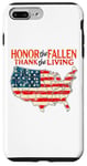 Coque pour iPhone 7 Plus/8 Plus Honor the Fallen, Thank the Living Patriotic Appreciation