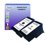 2x Cartouches compatibles avec Canon Pixma TS3151, TS3152, TS3300, TS3350 remplace Canon PG545XL, CL546XL (Noire+Couleur) - T3AZUR