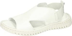 Manitu Sandales pour Femme, Blanc, 35 EU