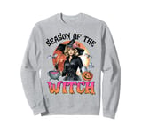 Season Of The Witch Pumpkin Bats Cauldron Halloween Sweatshirt