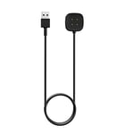 MoKo Chargeur Compatible avec Fitbit Versa 4/Versa 3/Sense 2/Sense, Station de Charge Magnétique avec Câble de Chargement USB 3,3 FT/1 M, Noir