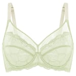 DOBREVA Femme Soutien Gorge Transparent avec Armature Minimiseur Dentelle Bralette Sel de Mer Jasmin 85F