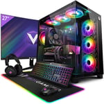 Vibox VII-73 PC Gamer - 27" 165Hz Écran Pack Incurvé - Intel i7 13700F Processeur 5.2GHz - Nvidia RTX 4070 Ti 12Go - 32Go RAM - 1To NVMe M.2 SSD - 850W PSU - Windows 11 - WiFi