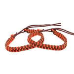 mumbi Lot de 2 bracelets d'amitié tressés marron orange