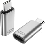 2PCS Adaptateur Convertisseur Lightning Femelle vers USB C Mâle avec Chargeur PD Rapide 35 W/Transfert de Données pour iPhone 15/16/Pro/Pro Max/Plus, iPad Pro/Air, Argent.[G1416]