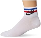 NIKE DX5080-100 Everyday Essential Socks Unisex White/Black/Game Royal/University Red L