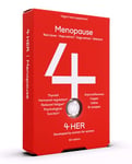 4 HER Menopause Supplements - 60 Vegan Tablets - for Hot Flushes Relief, Sweating, Restlessness and Irritability - with Red Clover, Sage Extract, Hops Extract and Selenium