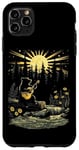 Coque pour iPhone 11 Pro Max Cottagecore Ours esthétique jouant de la guitare banjo