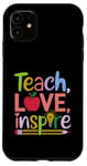 Coque pour iPhone 11 Enseigner l'amour inspirer l'enseignant