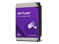 Wd Purple Wd33purz - Hårddisk - 3 Tb - Övervakning - Intern - 3,5" - Sata 6Gb/S - 5400 Rpm - Buffert: 256 Mb