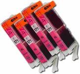 CLI571 Magenta 4 Ink Cartridges For Canon Pixma MG5750 MG5751 MG5752 MG5753