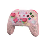 Contrôleur De Jeu Switch Pro,Manette De Jeu Sans Fil Bluetooth,Lumières Rvb, Rose