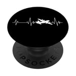 Aviation Mode Aviation Enfants Flyer Heartbeat ECG PopSockets PopGrip Adhésif