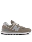 New Balance Womens 574 Trainers - Grey, Grey, Size 7, Women