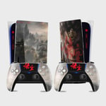 Sticker Pour La Ps5 Black Myth, Autocollant Ps 5 Gaming, Console Et Manette, Edition Standard Disque Skin Roi Singe (2 Manettes)