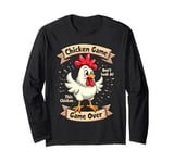 Funny Saying Meme Chicken Game Don't Look At This Chicken Long Sleeve T-Shirt