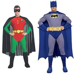 Rubie's Official DC Comics Robin Classic Mens Costume, Adult Superhero Fancy Dress & Official Batman, Adults Costume - Small, Blue