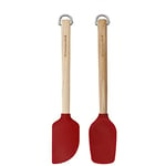 KitchenAid Set de mini spatules en bois de bouleau 2 pièces - Empire Rouge