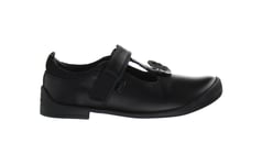 Kickers Childrens Unisex Bridie Flutter T-Bar Kids Black Shoes Leather (archived) - Size UK 7.5 Infant