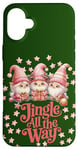 Coque pour iPhone 16 Plus Jingle all the way, Noël, 3 adorables nains