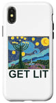 iPhone X/XS Get Lit Happy Hanukkah Menorah Candles Candelabrum Hebrew Case