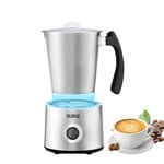 YASHE Milk Frother, 230 ml Milk Steamer and Frother, 550W Hot & Cold Milk Foamer, 4 in 1 Milk Frother Electric, for Latte, Cappuccino, Hot Chocolate, Silent Operation, Dishwasher Safe