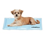 Relaxdays Self-Cooling Dog Mat, 20 x 35 cm, Wipeable, Gel Pad, Cooling for Animals, Light Blue