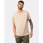 Gant Mens T-Shirt - Beige Cotton - Size X-Large